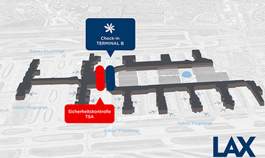 3D-Karte des Flughafens LAX