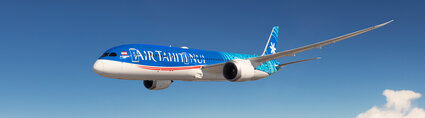 avion en vol air tahiti nui